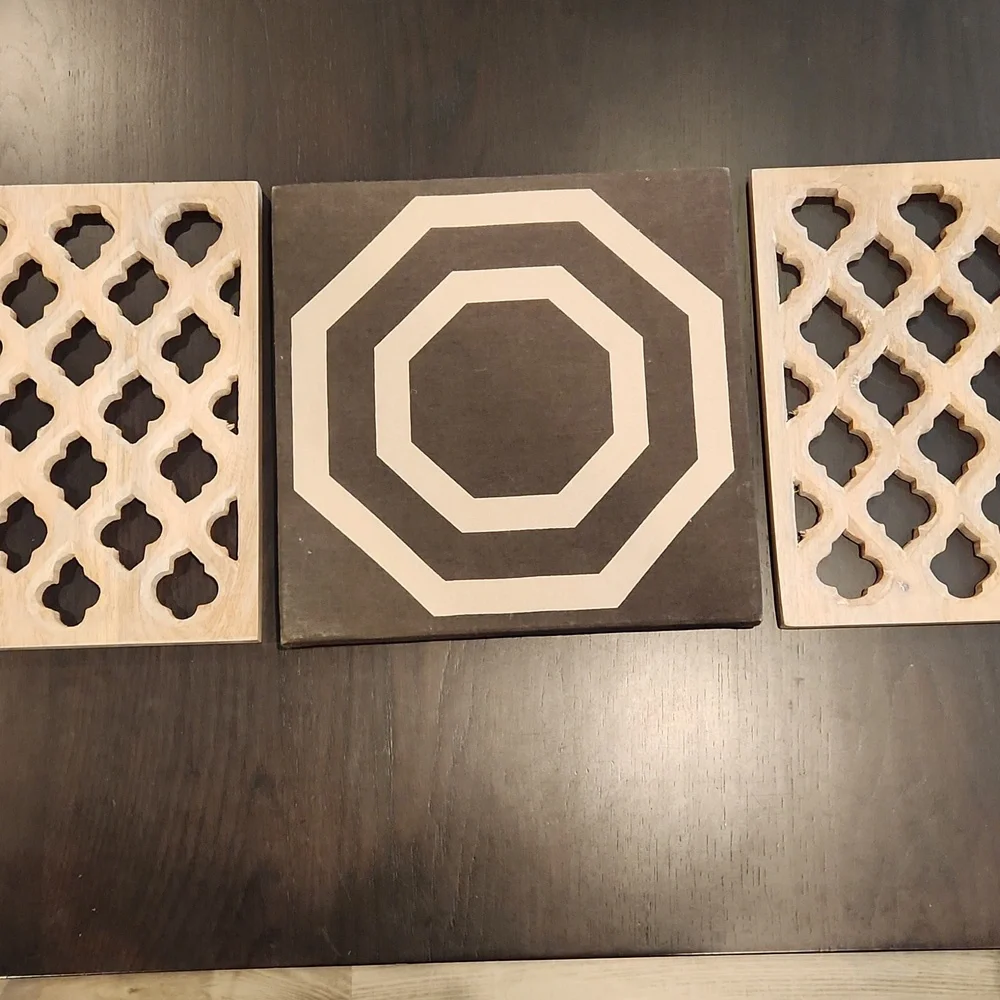 West Elm Double Octagon Decorative 12x12 Wall Art